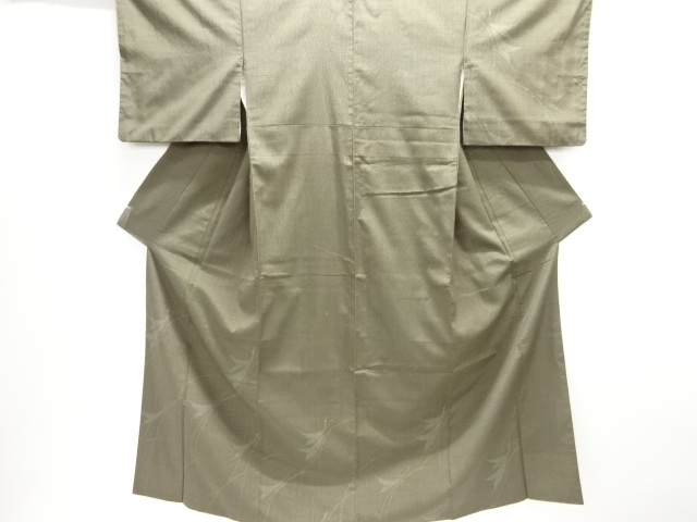 JAPANESE KIMONO / ANTIQUE KIMONO / SILK / SHIOZAWA / WOVEN ABSTRACT CRANES